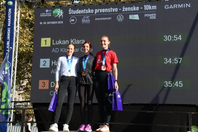 European Students Run medallists 10km women photo by Salvatore Sisca, source: www.eusa.eu