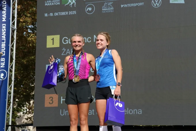 European Students Run medallists 42km women photo by Salvatore Sisca, source: www.eusa.eu